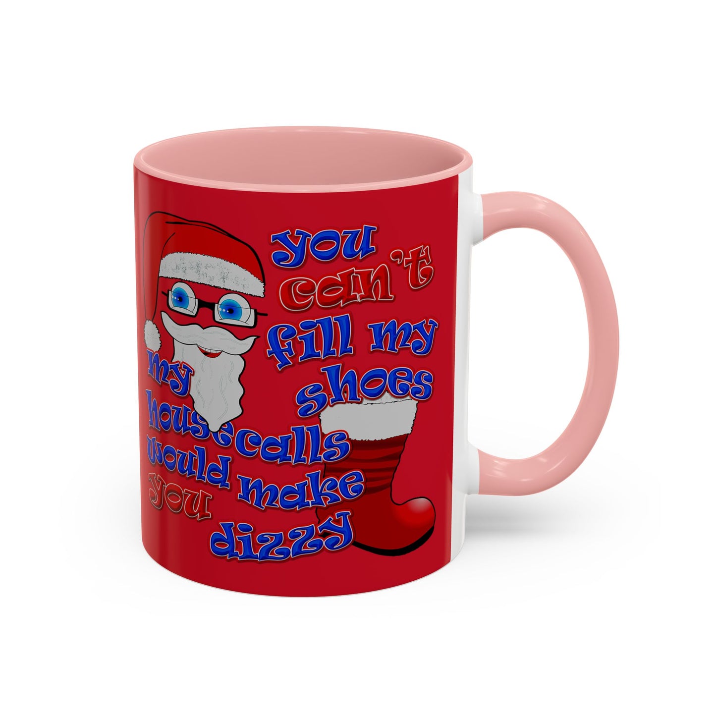 santa's shoes - Accent Mug (dark red)
