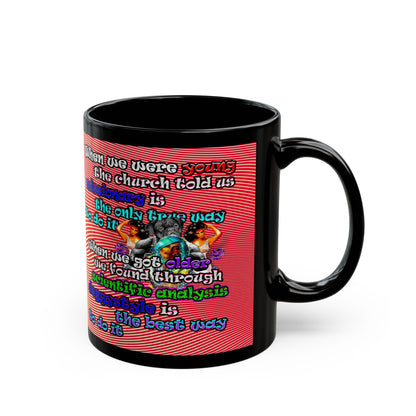 doggystyle - Black Mug (yellow-orange wave)