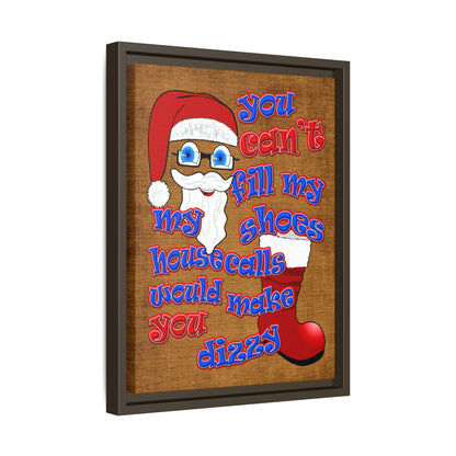 santa's shoes - framed canvas art (brown papyrus)