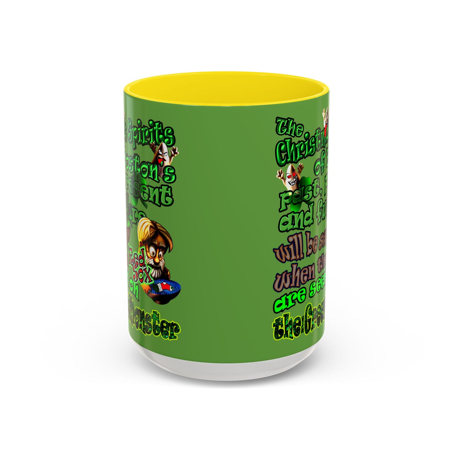 christmas spirits of boston - Accent Mug (green)