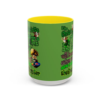 christmas spirits of boston - Accent Mug (green)
