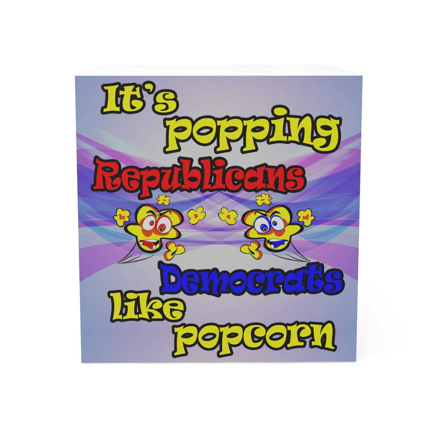 popping like popcorn - note cube (light blue-pink wave)