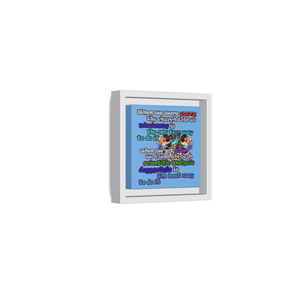 doggystyle - framed canvas art (light blue)