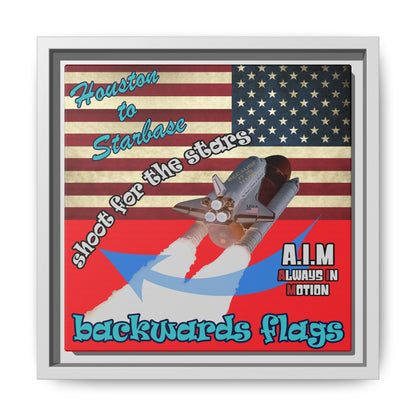 shoot for the stars - framed canvas art (red)