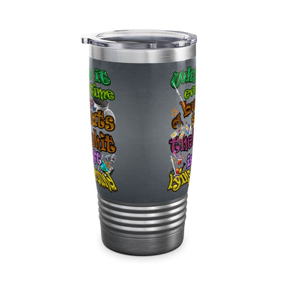 the bum's shit - Ringneck Tumbler, 20oz (grey-light grey)