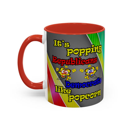 popping like popcorn - Accent Mug (rainbow split)