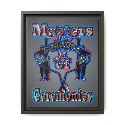 em cee squared - framed canvas art (grey-light grey)