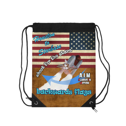 shoot for the stars - Drawstring Bag (dichromatic brown papyrus)