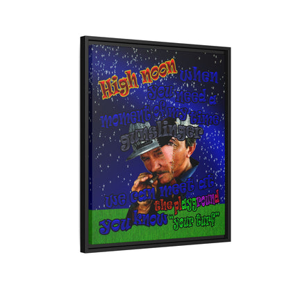 high noon - framed canvas art ('snoops' background)