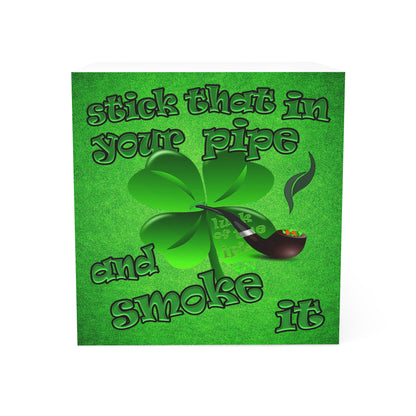 stick that in your pipe and smoke it - note cube (green turf)