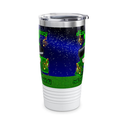 disc jockey - Ringneck Tumbler, 20oz ('snoops' background)