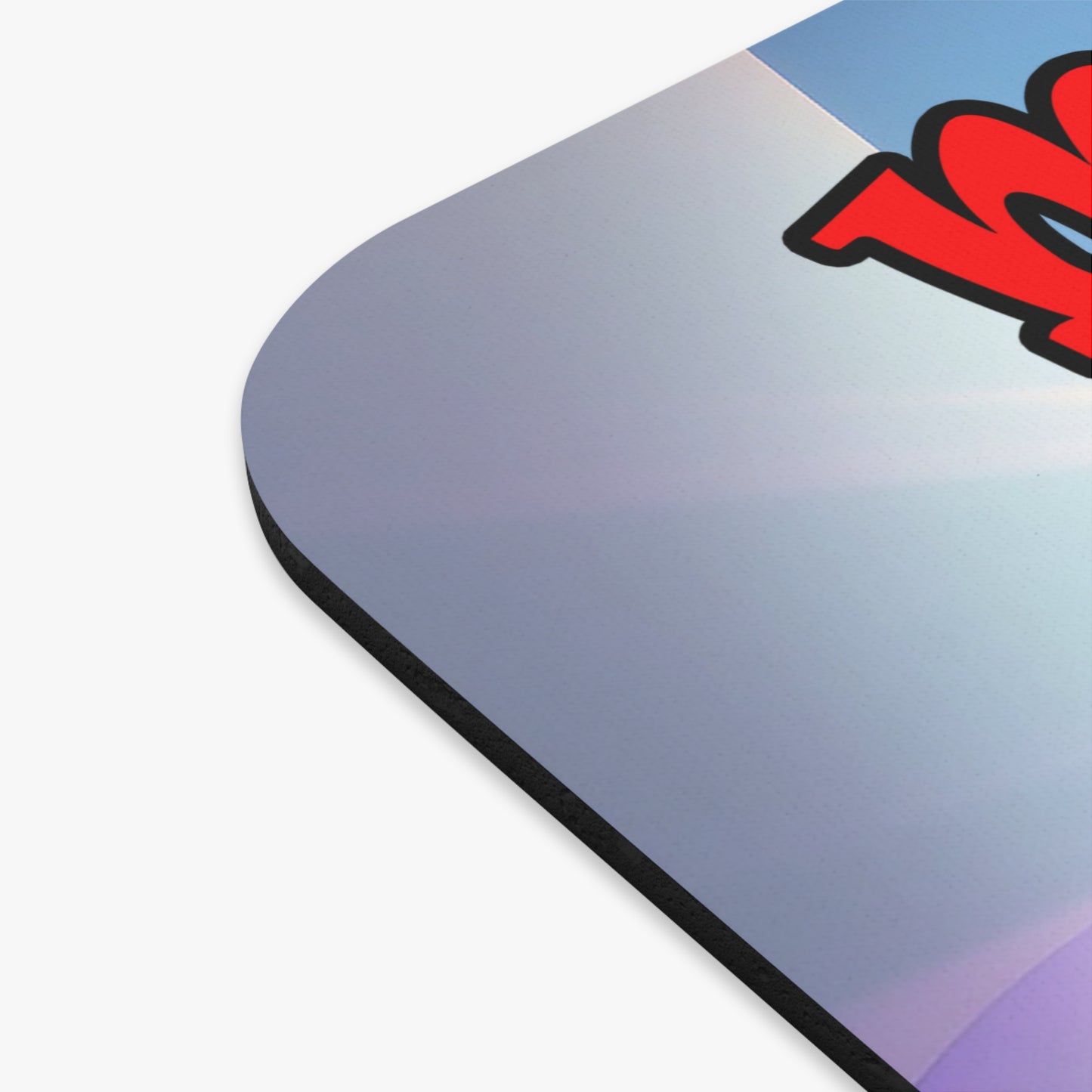 my luck - Mouse Pad (Rectangle) (grey-pink wave)