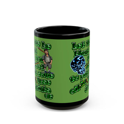 og - Black Mug (green)