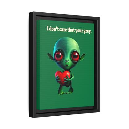 I don't care that your grey - framed canvas art (dark green)