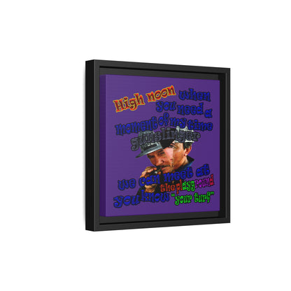 high noon - framed canvas art (purple)