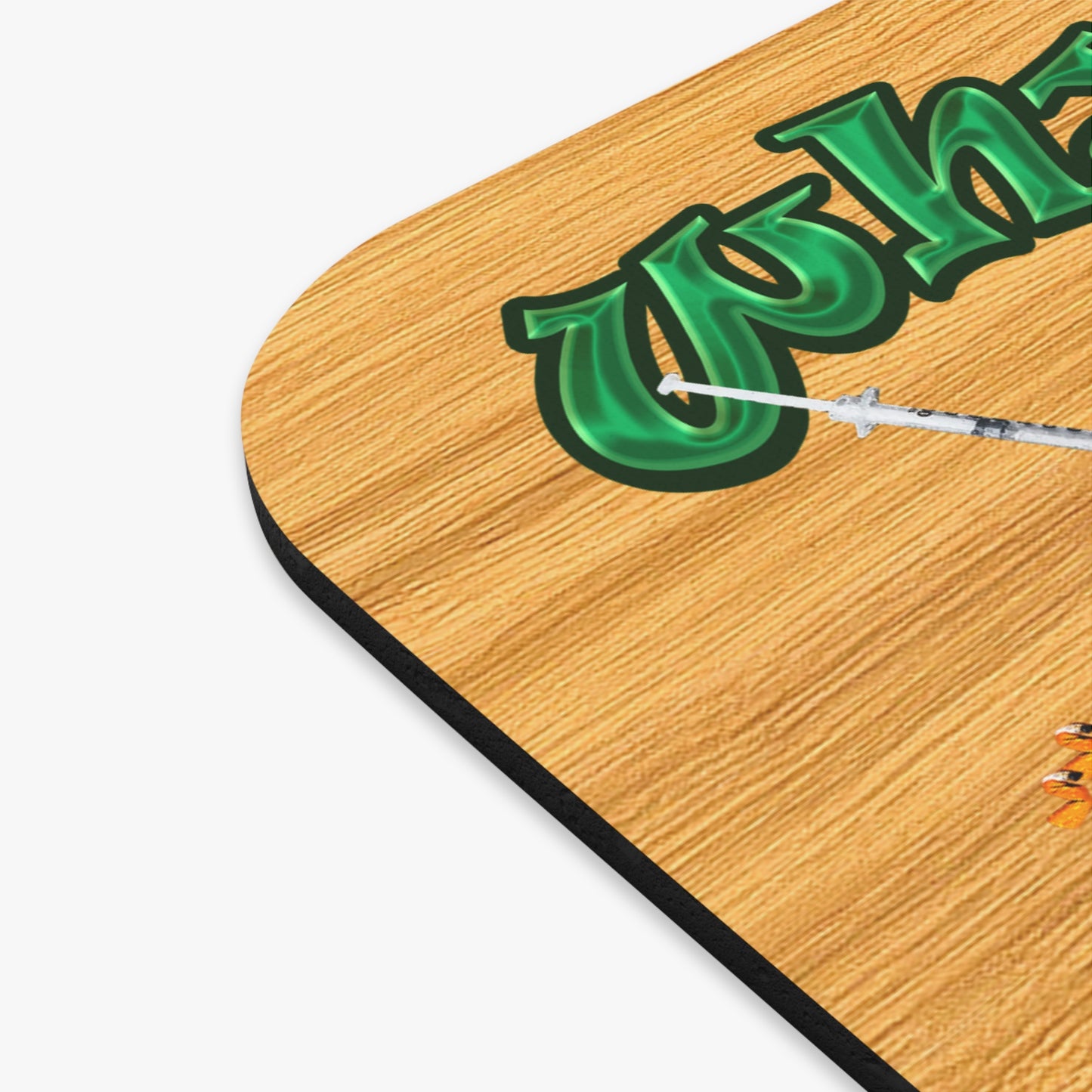 the bum's shit - Mouse Pad (Rectangle) (butterscotch wood finish)