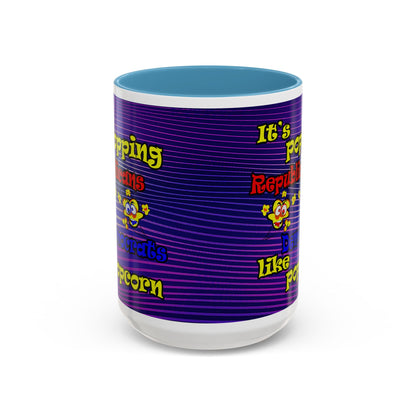 popping like popcorn - Accent Mug (purple wave)