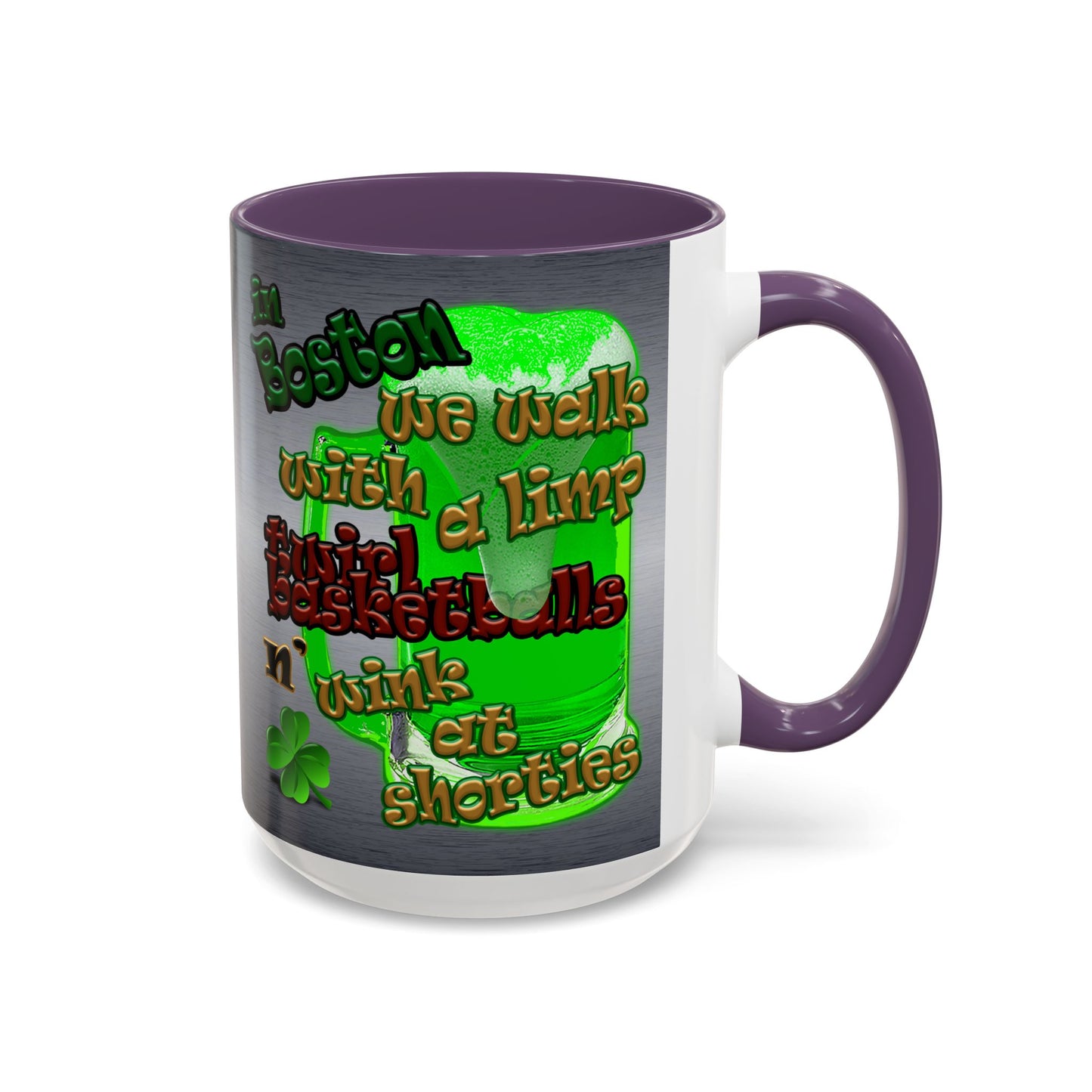 celtics logo - Accent Mug (brushed nickel)