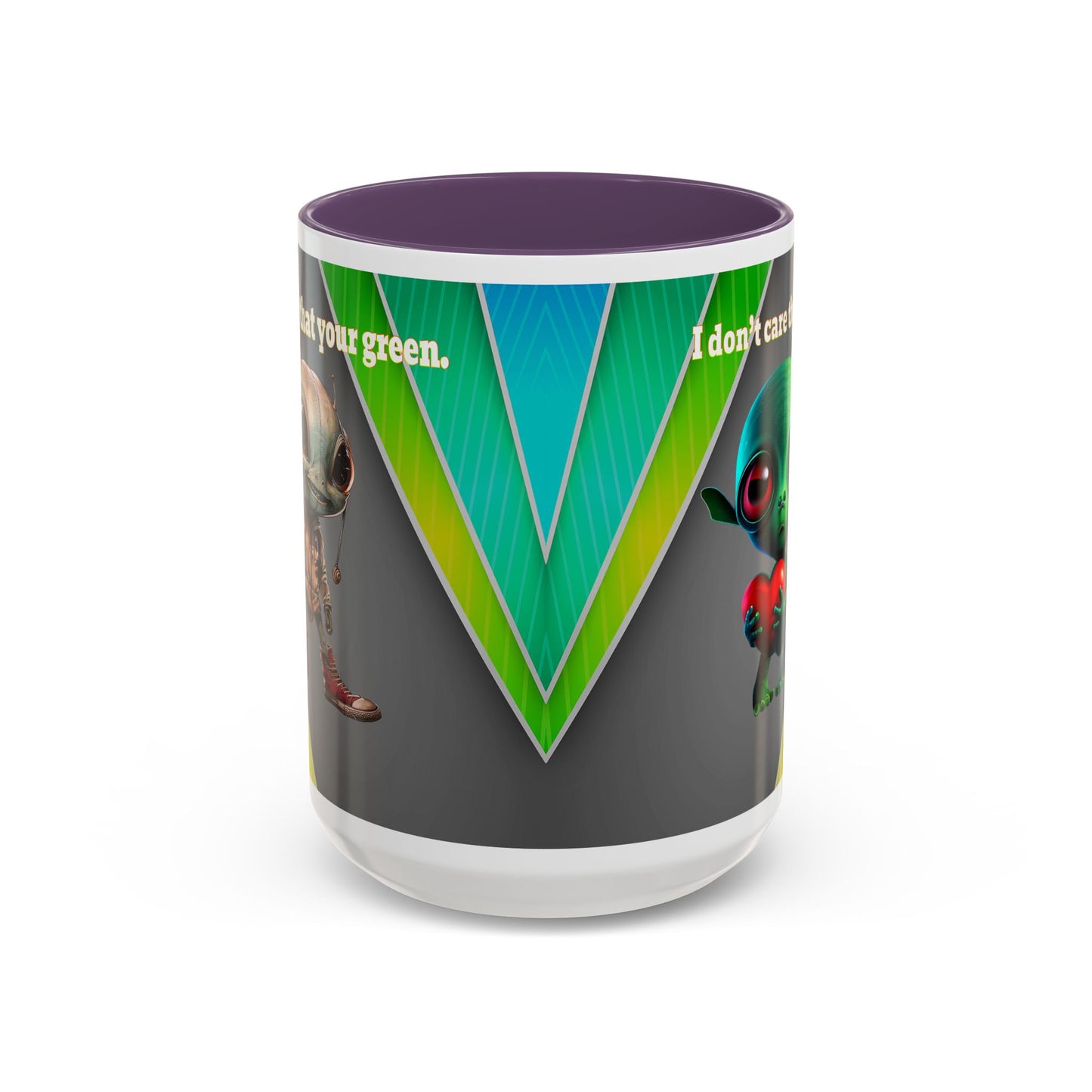 I don't care that your grey - Accent Mug (rainbow split)