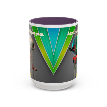 I don't care that your grey - Accent Mug (rainbow split)