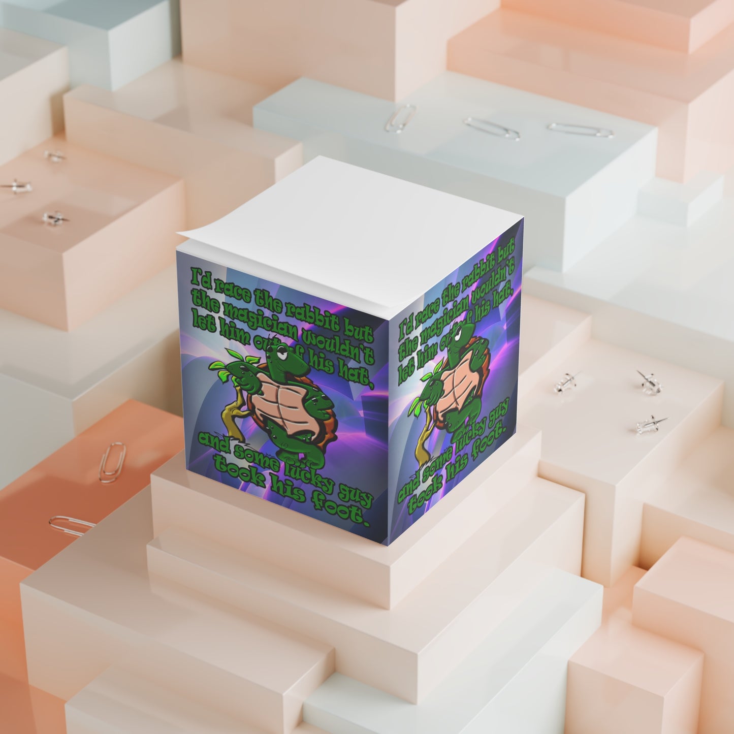 turtle race - note cube (grey-pink wave)