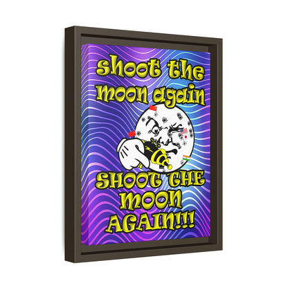 shoot the moon again - framed canvas art (purple wave)
