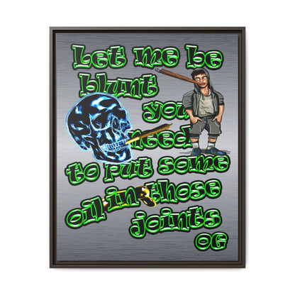 og - framed canvas art (brushed nickel)