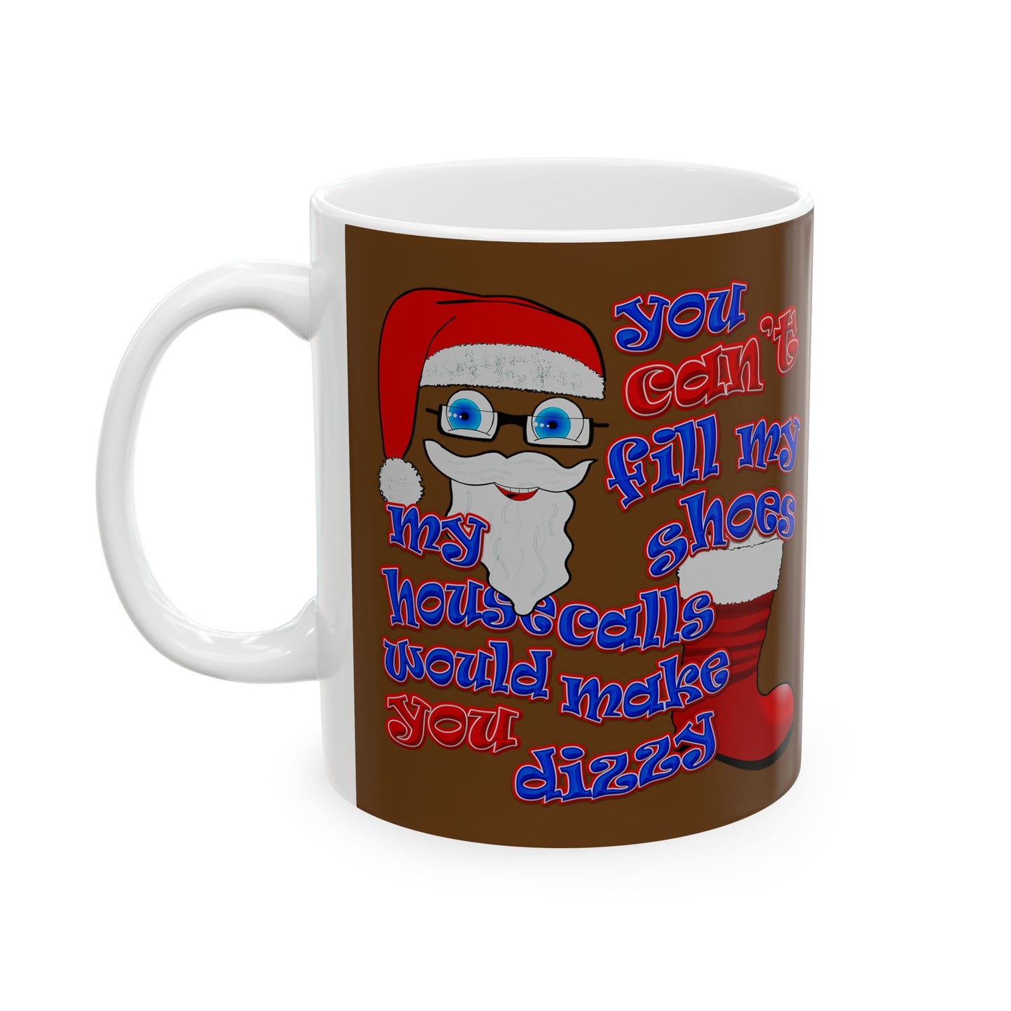 santa's shoes - White Mug (brown)