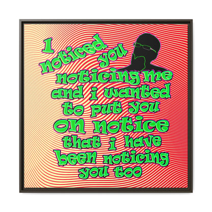 noticed you noticing - framed canvas art (yellow-orange wave)