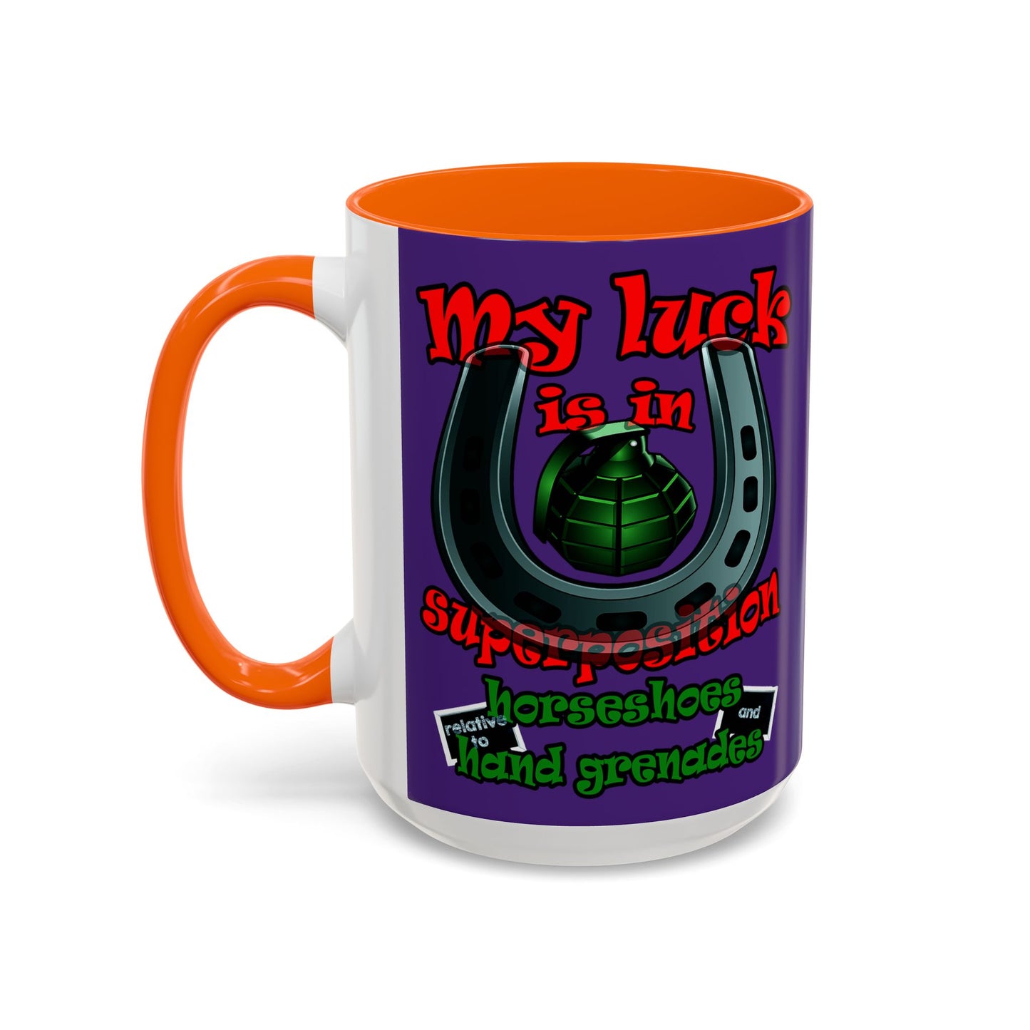my luck - Accent Mug (purple)