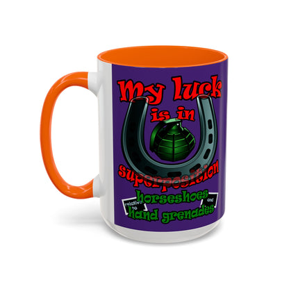 my luck - Accent Mug (purple)