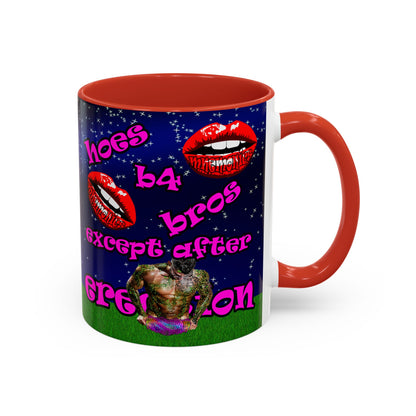hoes b4 bros - Accent Mug ('snoops' background)