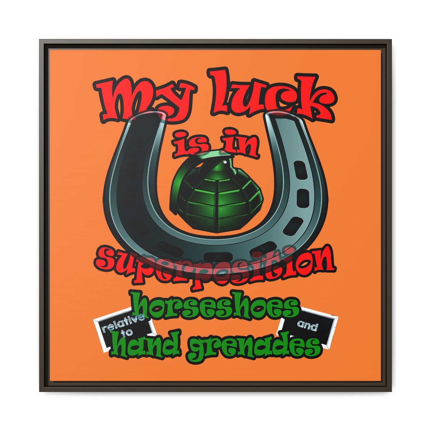 my luck - framed canvas art (crusta)