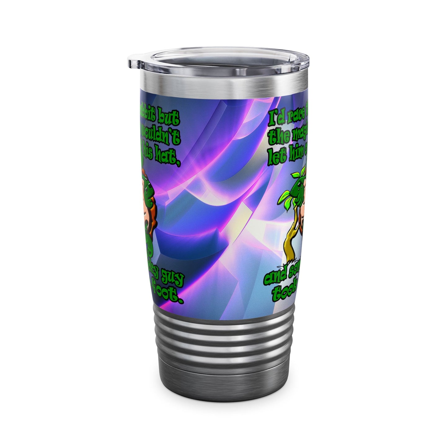 turtle race - Ringneck Tumbler, 20oz (grey-pink wave)
