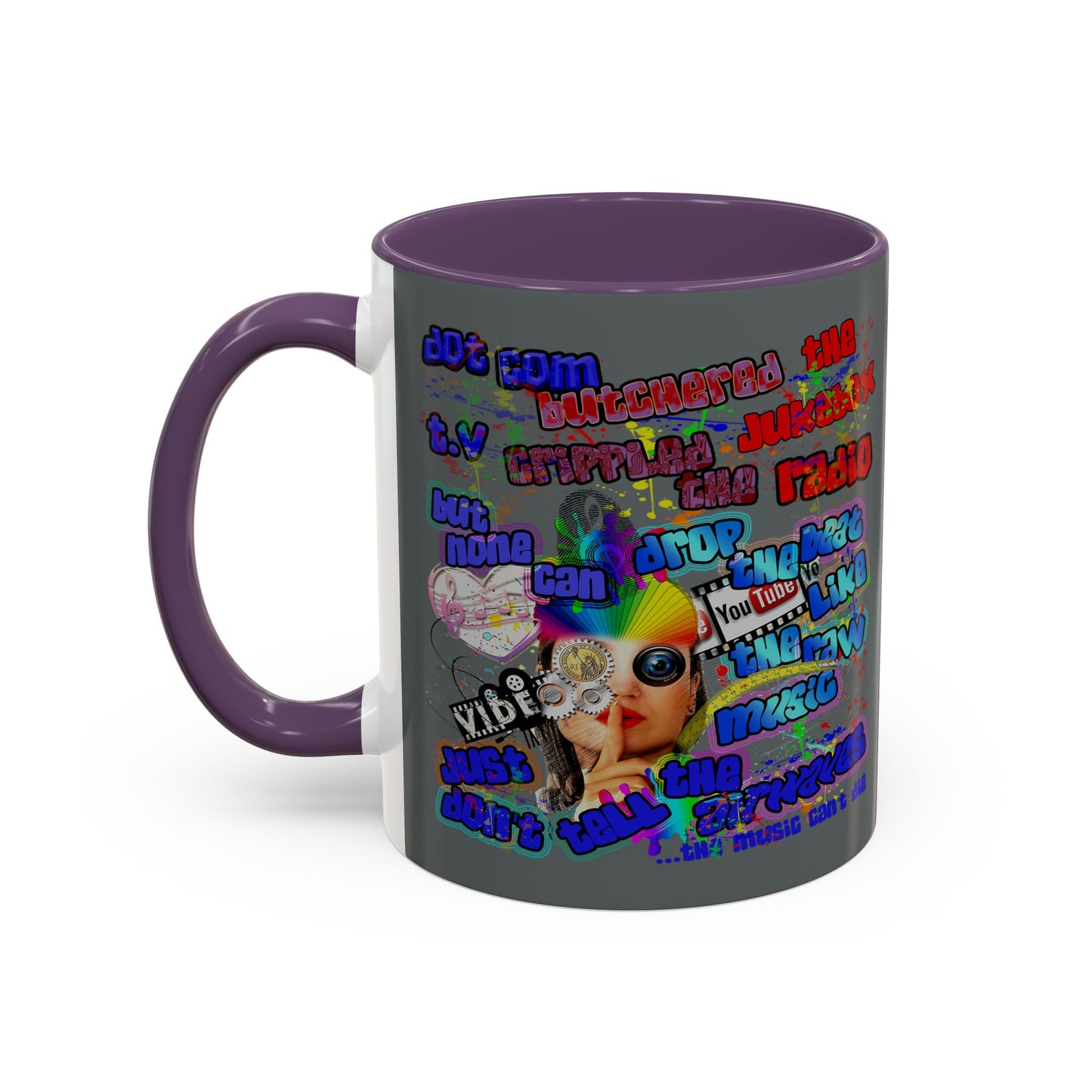 drop the beat - Accent Mug (dark grey)