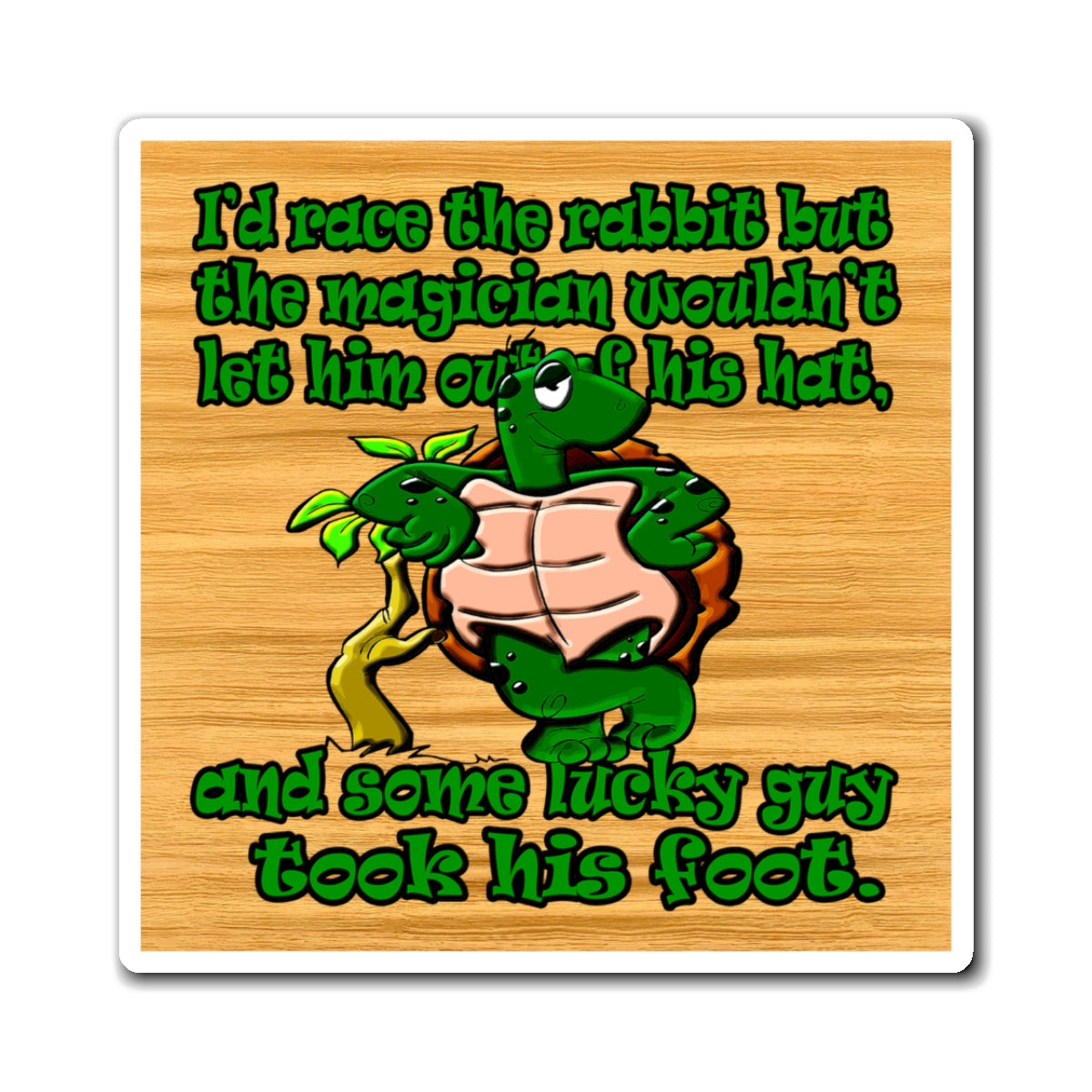 turtle race - Magnets - (butterscotch wood finish)