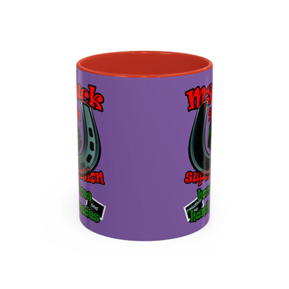 my luck - Accent Mug (light purple)