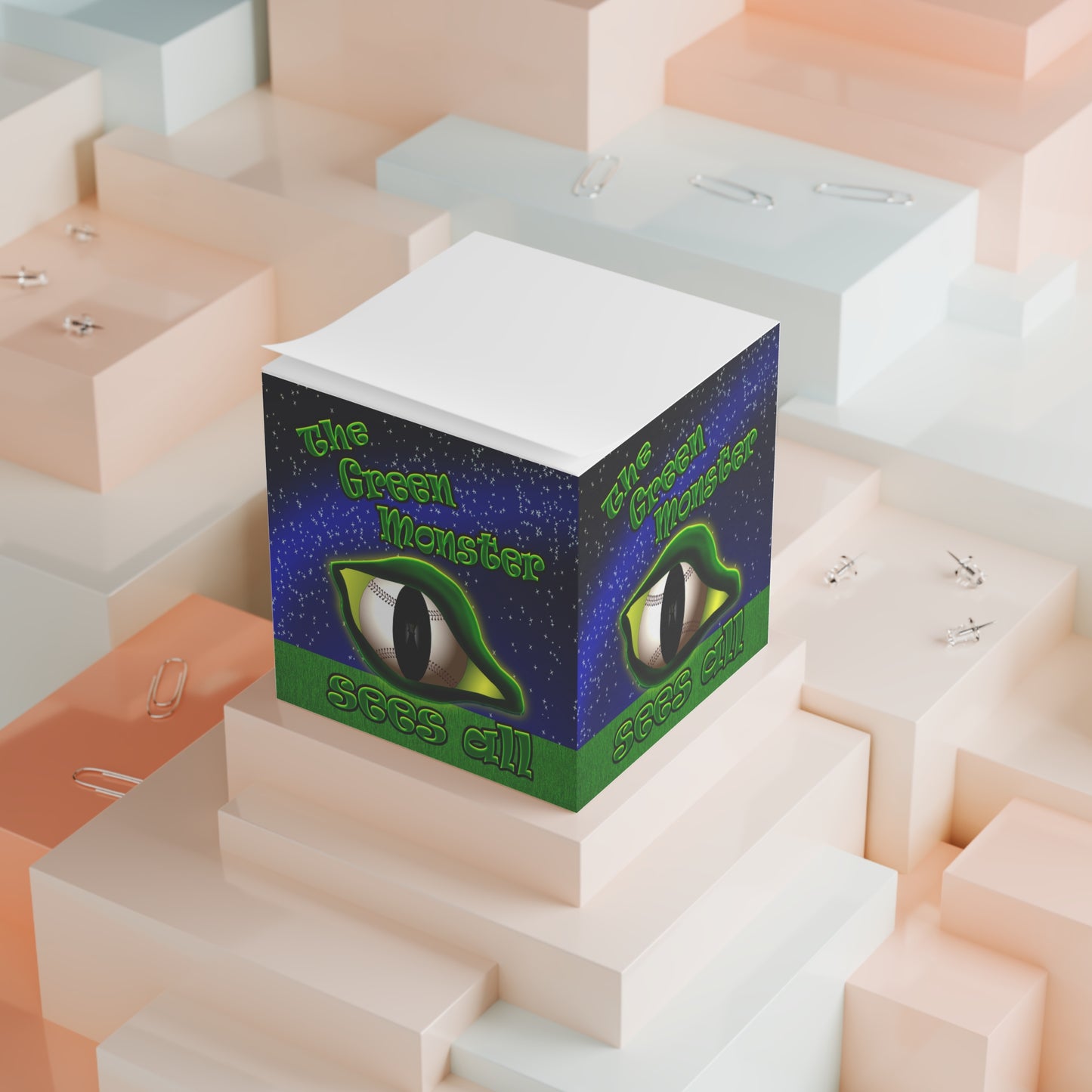 green monster - note cube ('snoops' background)