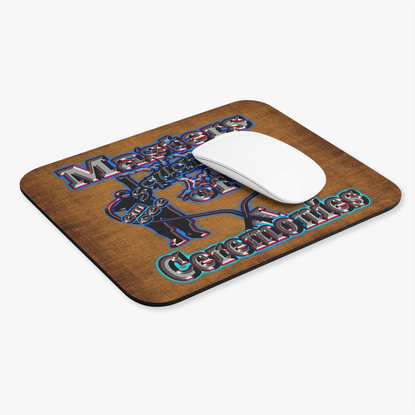 em cee squared - Mouse Pad (Rectangle) (brown papyrus)