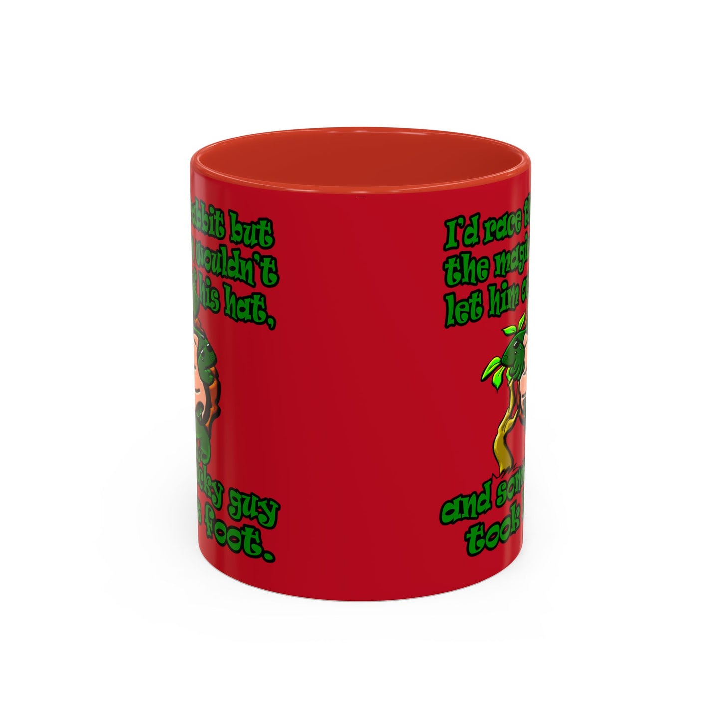 turtle race - Accent Mug (dark red)