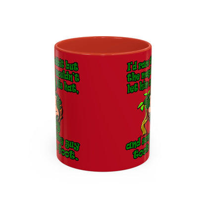 turtle race - Accent Mug (dark red)