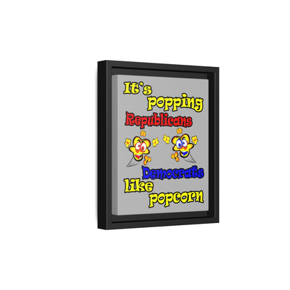 popping like popcorn - framed canvas art (light grey)