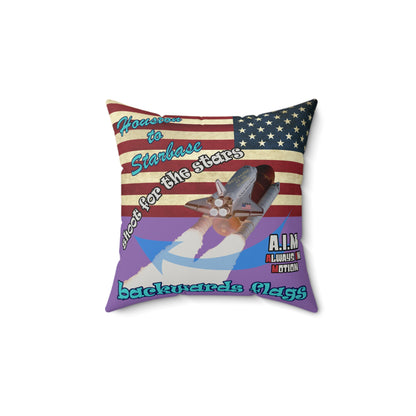 shoot for the stars - Faux Suede Square Pillow - (light purple)
