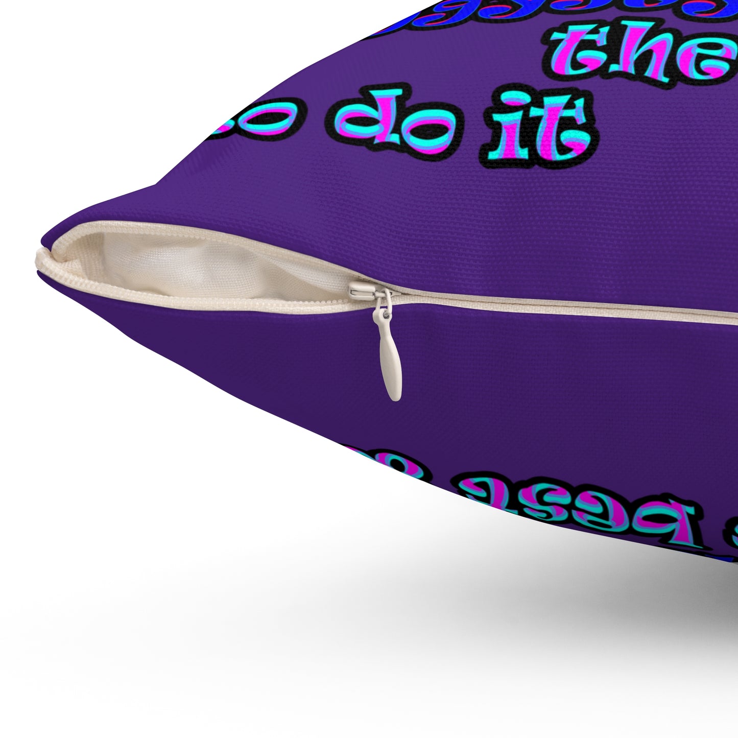 doggystyle - Spun Polyester Square Pillow - (purple)