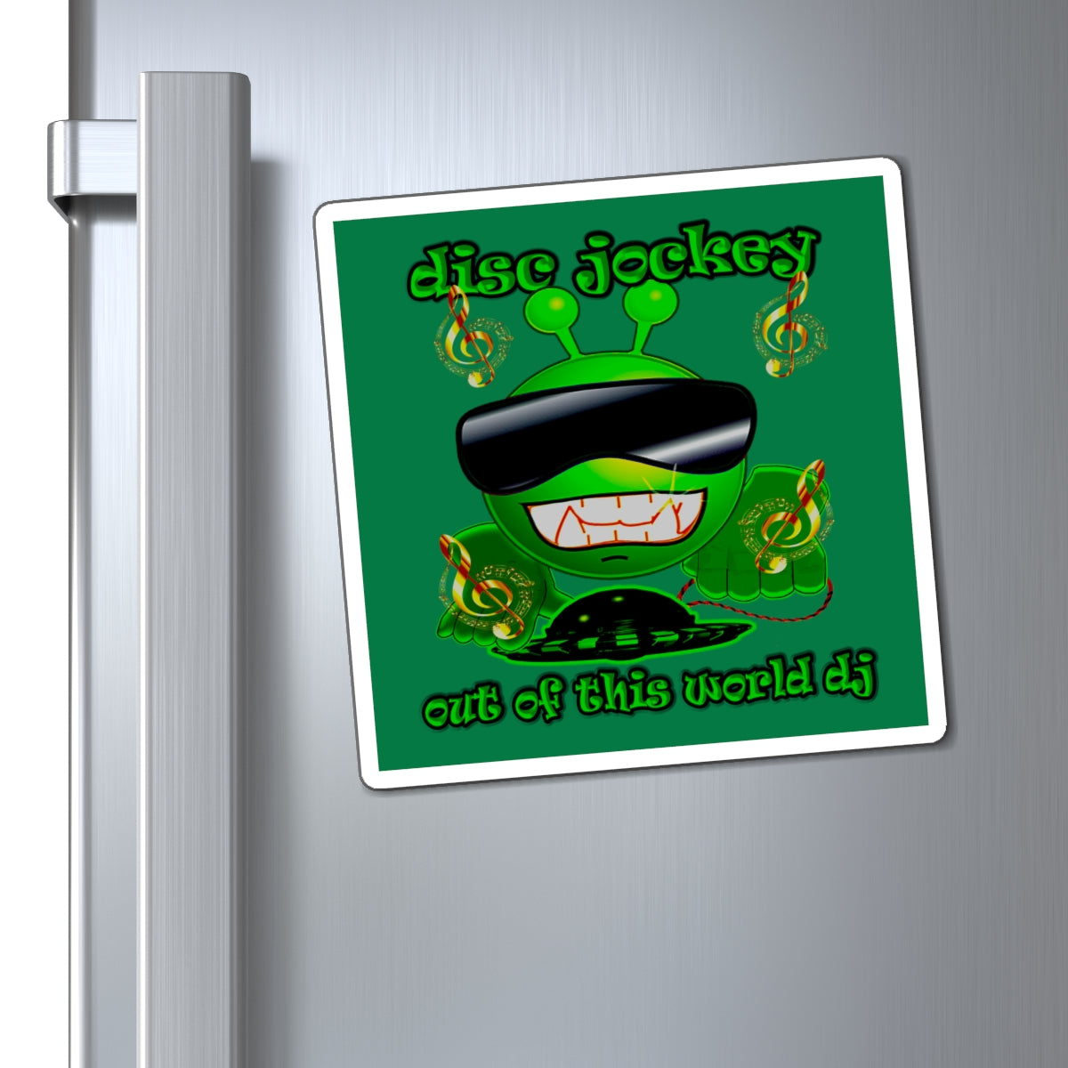 disc jockey - Magnets - (dark green)