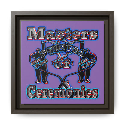 em cee squared - framed canvas art (light purple)
