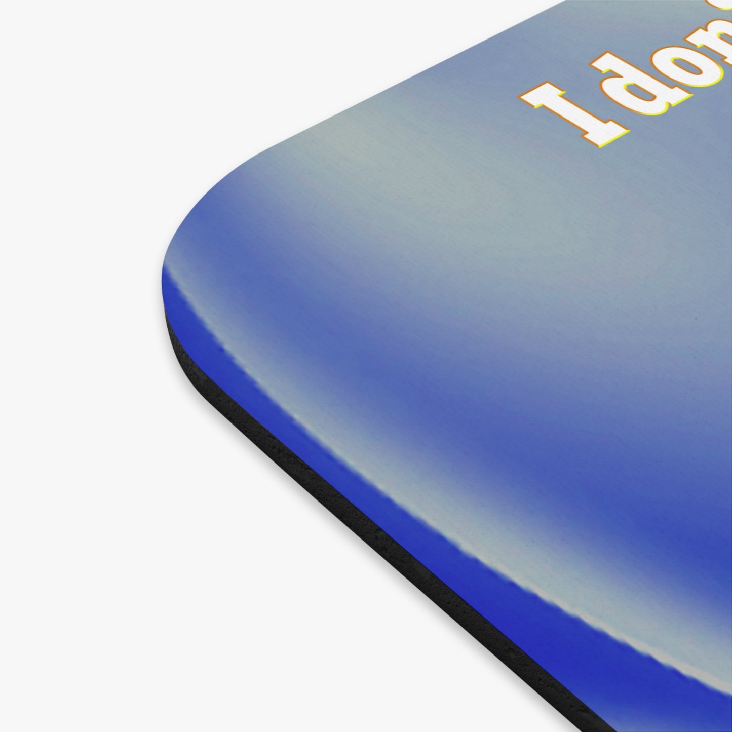 I don't care that your grey - Mouse Pad (Rectangle) (blue-white wave)