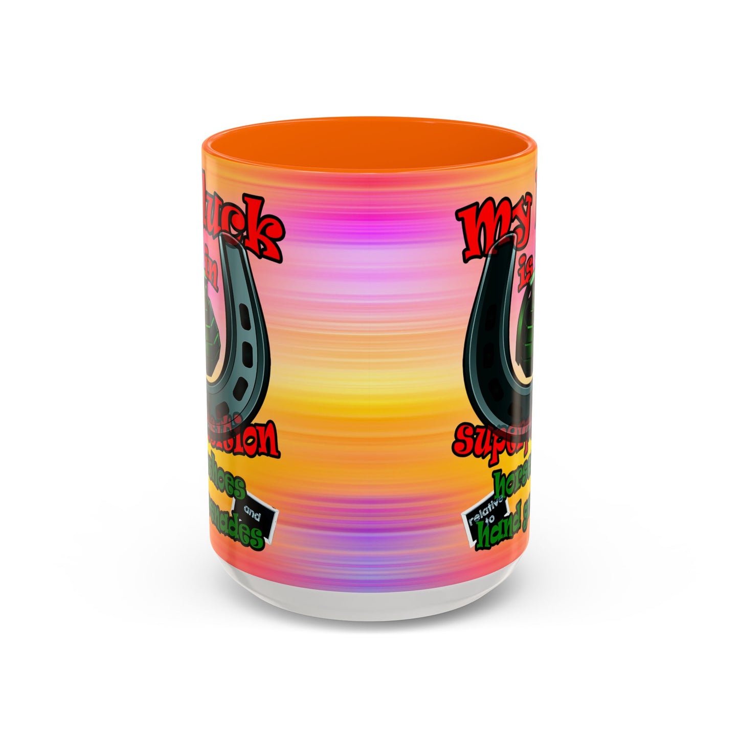 my luck - Accent Mug (color blur)