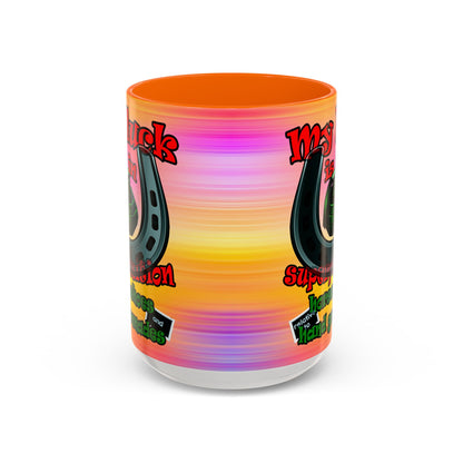 my luck - Accent Mug (color blur)