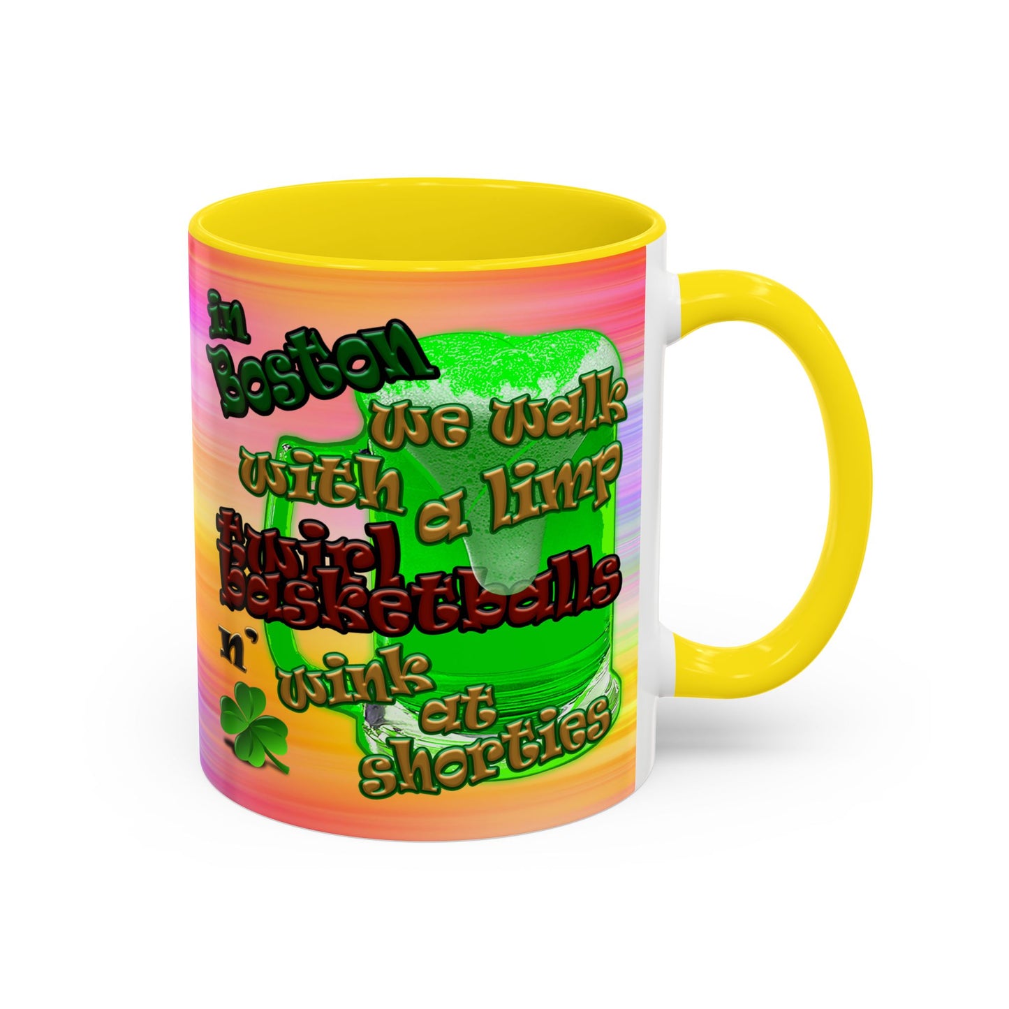 celtics logo - Accent Mug (color blur)